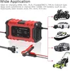 Car New 12V 6A Car Motorcycle SUV Battery Charge Tool Pulse Repair Battery Charger Intelligent LCD Display Gel Wet Lead Acid
