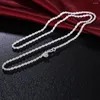 Chains 2023 925 Sterling Silver Necklace 16-24 Inches 3mm Rope Chain For Women Mom Fashion Charm Party Gift Jewelry