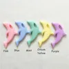 Crystal chenkai 5pcs bpa grátis silicone golfinho mordomo chuveiro de bebê chupeta de pingente de jóias de enfermagem de jóias diy de brinquedo de brinquedo de brinquedo de brinquedo