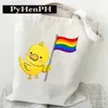 LGBT Canvas Tote Bag LGBT Rainbow Bear Unicorn One ramię przenośne torby zakupowe Pride 230522