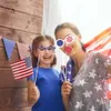 Décoration de fête 44pcs Drapeau national des États-Unis Juillet 4ème jour Fête d'anniversaire Papier Photobooth Props Joyeux Jour de l'Indépendance Carnaval Décorations de fête T230522