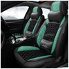 Housses de siège de voiture de luxe Ers Fl Set avec coussin de véhicule à moteur compatible avec airbag en cuir Pu imperméable Er Fit la plupart des voitures Drop Delivery Dh6Es