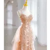 Charming Prom Dress For Black Girls 2023 Sequine Ruffles Backless Birthday Party Gowns gold Long Formal Robe De Soiree Vestidos Festa Mermiad Gowns For Party Wear