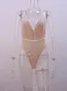 Grundläggande avslappnade klänningar OMSJ Sexiga paljetter Bling Backless Solid Off Shoulder Feminine Mini See Through Through Spaghetti Straps Summer Night Club Outfits 230522