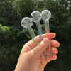 Grandi tubi di fumo del bruciatore di olio di vetro spesso di Pyrex Clear Tube Nail Somking Pipe