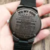 N'OUBLIEZ JAMAIS QUE JE T'AIME - MONTRE EN BOIS GRAVÉE DE MAMAN À FILS