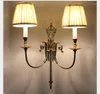 Wall Lamp European Luxury Crystal Light Brass Color Sconces Jade Brackets voor slaapkamer woonkamer