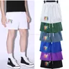 Designer Fashion Casual Clothing Amires Shorts la version correcte du 2023 Rabbit New Amies American Drip Tassel Print Loose Casual Mens Sports Pants Beach Fitne