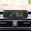 Car New Car Digital Solar Charging Clock With LCD Time Date In-Car Temperature Display for Outdoor Personal Car Part Decoration