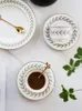 Filiżanki spodki królewskie kreatywne europejskie filiżanki kawy ceramiczne proste białe filiżanki i spodek porcelanowy Chavenas de Cafe Drinkware
