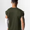 Män s tank tops topp för män mesh snabb torr ärmlösa skjortor sommarmens fitnesskläder lösa gymkläder träning fast färg väst 230522