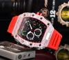 New Men's Watch Casual Sports Watch Stylish dial design Dirt resistant silicone strap quartz watch 138