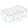 Storage Bottles Clear Organizer With Hinged Lid For Snack Spice Kitchen Pantry Fridge Packets Pouches Container