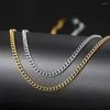 Ketens ins style Cuban Link ketting voor vrouwen hippie roestvrij staal damesketen 3mm choker nek hiphop feestje sieraden c023