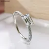 Anneaux De Bande Élégant Femme En Argent Sterling Anneaux Princesse Coupe Diamant Anniversaire Classique 925 Argent Femmes Bague De Fiançailles Bijoux Cadeau J230522