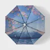 Parapluies Double couche Parasol Parasol Pare-Soleil Anti-ultraviolet Titane Argent Pliant Pluie Ou Brillance Entièrement Automatique