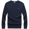 Maglioni da uomo Primavera Cotone di alta qualità da uomo O-Collo Maglione pullover lavorato a maglia Manica lunga Bandiera casual Logo Tessuto Top 8507