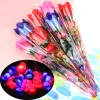 LED Light Up Rose Flower Glowing Valentines Day Wedding Decoration Fake Flowers Party Supplies Simulation Rose LLE10513