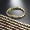Chaînes de tennis de roche Hip-hop Tide Bracelet pour hommes Zircon-microencased 5mm 4mm 3mm Bracelet Bracelets de tennis pour hommes et femmes Bijoux glacés Bracelets de luxe pour hommes