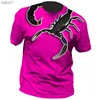 T-shirts masculina Drop Shipping T-shirts masculino Classic Animal Scorpion 3D Camise