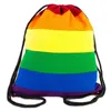 Borsa con coulisse arcobaleno per mappare il design Borsa portaoggetti creativa Borsa elasticizzata in poliestere 0522