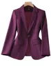 Ternos femininos verdes azuis preto preto roxo Blazer formal ladras femininas trabalhos de negócios vestir casaco de jaqueta