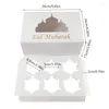 Emballage cadeau Eid Mubarak Cupcake Box Multifonction Candy Chocolate Biscuits Packaging