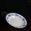 Talerze 7,5 cala jingdezhen vintage niebiesko -biały porcelanowy obiad chiński talerz ceramiczny