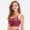 LU-725 gilet de Yoga pour femmes imprimé haut élastique Fitness débardeur avec soutien-gorge Pad sport nu course sous-vêtements de gymnastique