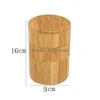 Andere keukengereedschap Bamboo Triple Salt Case Round Box voor peper Spice Cellars Storage Container met draaimolenmagnetische deksels vallen deli dhcwk