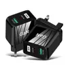 Carregador rápido super rápido 65W PD QC3.0 UE EUA Reino Unido Adaptadores de energia para iPhone Huawei Samsung tablet PC Carregador de parede plugues com caixa de varejo M1