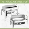 Set di stoviglie Otel Restaurant Buffet Server Catering Chaffing Luxury Gold Chafer Chafing Dish Set Warmer 9L in acciaio inossidabile