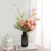 Fleurs décoratives attachées à la main Rose Gesang Bouquet naturel préservé désherbage décorations Vase moderne décor à la maison fête d'anniversaire bricolage
