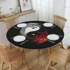 Nappe Tigre Chine Yin Yang Cadeau Nappe Ronde Élastique Étanche Philosophie Chinoise Couverture Pour Banquet