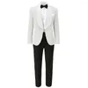 Costumes pour hommes de haute qualité hommes châle revers homme motif Champagne marié Tuxedos mariage Groomsman 2 pièces (veste pantalon) E396