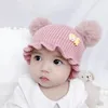 Chapeaux Casquettes À La Mode Belle Automne Confortable Bébé Filles Garçons Toddler Cartoon Imprimer Avec Ball Design Casual Chapeaux