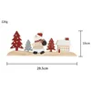 Decorações de Natal Elk de madeira Papai Noel Ornamento Sinais de temas inovadores para H
