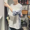 メンズTシャツZhijing Summer wear Roosefit Korean Style汎用ジョイントハーフスリーブTシャツカップルカップルハーフスリーブシャツ