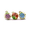 Charms Colorful Cloisonne Flower Leaf Jingle Bells Good Luck Wishing Necklace Pendant Accessories Jewelry Craft Findings