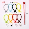 Colorful Silicone Ties Bag Clip Reusable Rubber Twist Tie Bag Sealing Clips Electronics Wire Strips Rubber and Gear Zip Tie Straps