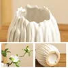 Vases Creative Ceramic Vase Japanese Classic White/Gray Porcelain Tabletop Flower Crafts Home Living Room Decoration Accessories