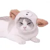 Vêtements pour chiens Beaux cornes de moutons mignons Chapeau en peluche pour animaux de compagnie Couvre-chef de chat Adorable Dress Up