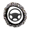 Capas do volante Capas de leopardo Cheetah Pontos de impressão de pele Elastic Wheell de alta qualidade não deslizamento tamanho 38cm para acessórios de carro