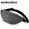 Sacs de taille Weduoduo hommes étanche pour la mode Cigarette coque de téléphone Fanny Pack argent ceinture voyage sécurité portefeuille sac à main