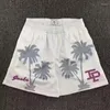 Shorts masculinos Man Beach Coconut Tree Graphic Boards Shorts Casual Prações