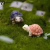 Dekorative Objekte Figuren 1 Paar schöne Miniaturen Schildkröten Micro Fairy Garden Dekor Zubehör 230522