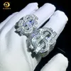 Hotsale Iced Out Men Hip Hop Jewelry VVS Baguettes Diamond Dollar Ring Moissanite S925 Rings