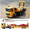 Electric/RC Car Double E E562 RC Truck Model RC Trailer 1 20 2.4G Remote Control Construction Radio Control Flatbed RC Car Truck Machine Gifts 230522