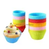 Cupcake 7cm diameter ronde gevormde bakvormen sile non stick cup diy home bakkerij muffin mods drop levering tuin keuken dineren ba dh0dh