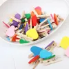 Other Event Party Supplies 50PcsSet Wooden Clips Love Heart Pegs Clothespin DIY Cute Wedding Decor Craft Pegs Clothespin 230522